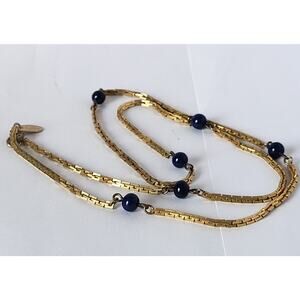 Les Bernard Inc. 24" Beaded Necklace Signed Vintage Designer Estate Find